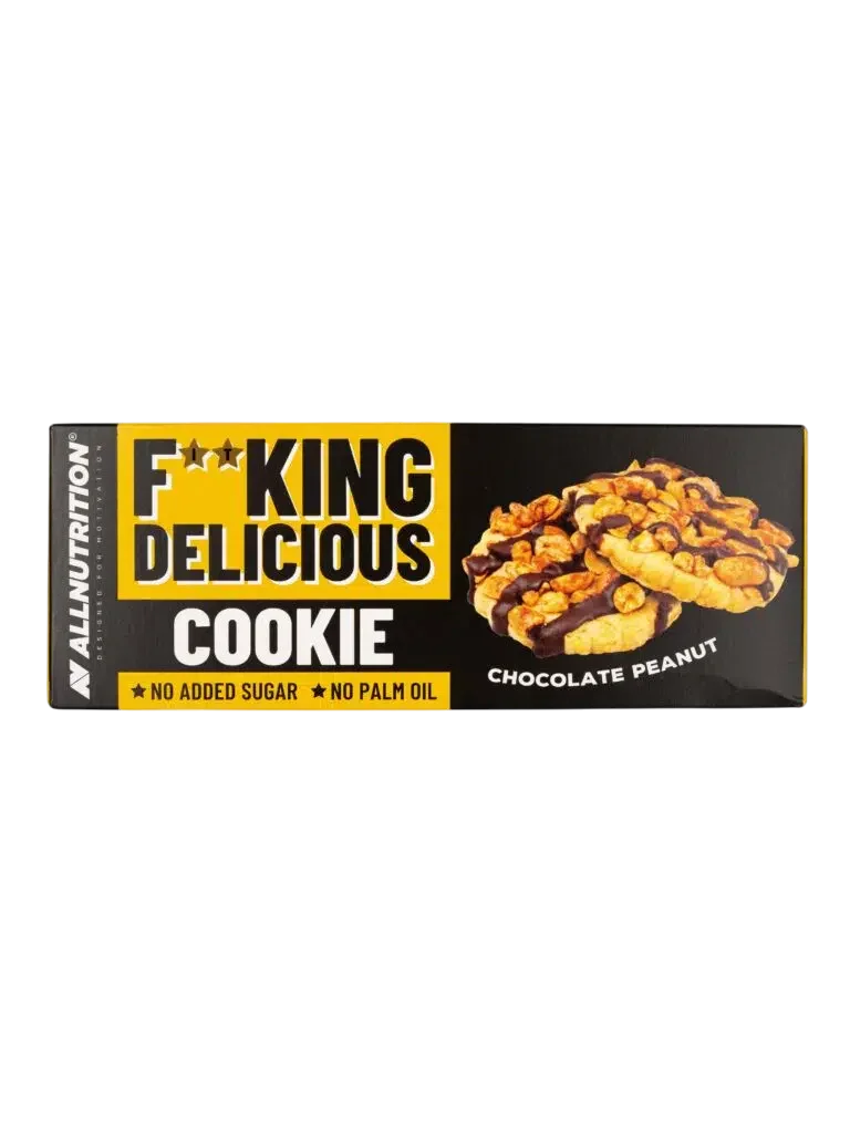 Šokolado ir riešutų sviesto BALTYMINIAI SAUSAINIAI Allnutrition F*cking Delicious Cookie 128 g - SUPLEMENTE