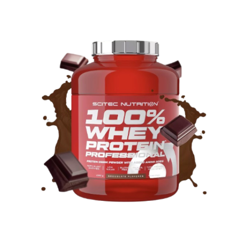 Šokolado skonio baltyminiai milteliai- Scitec 100% Whey Protein Professional 2350 kg.