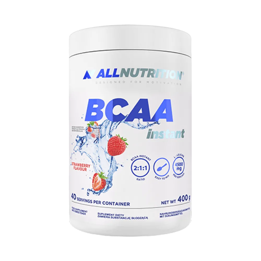BCAA Instant Braškių 400 g – Allnutrition Amino rūgštys