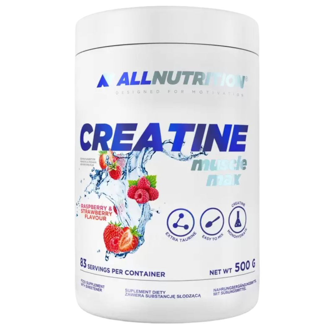 Kreatinas Muscle Max 500g Braškių skonio