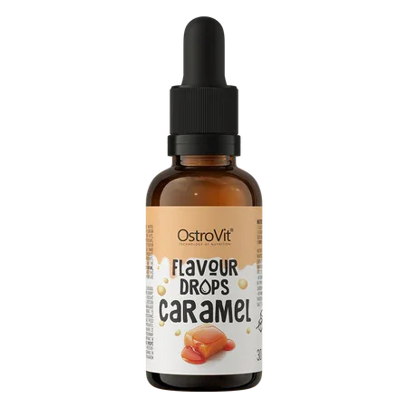 Karameliniai SKONIO LAŠAI OstroVit Flavour Drops 30 ml - SUPLEMENTE