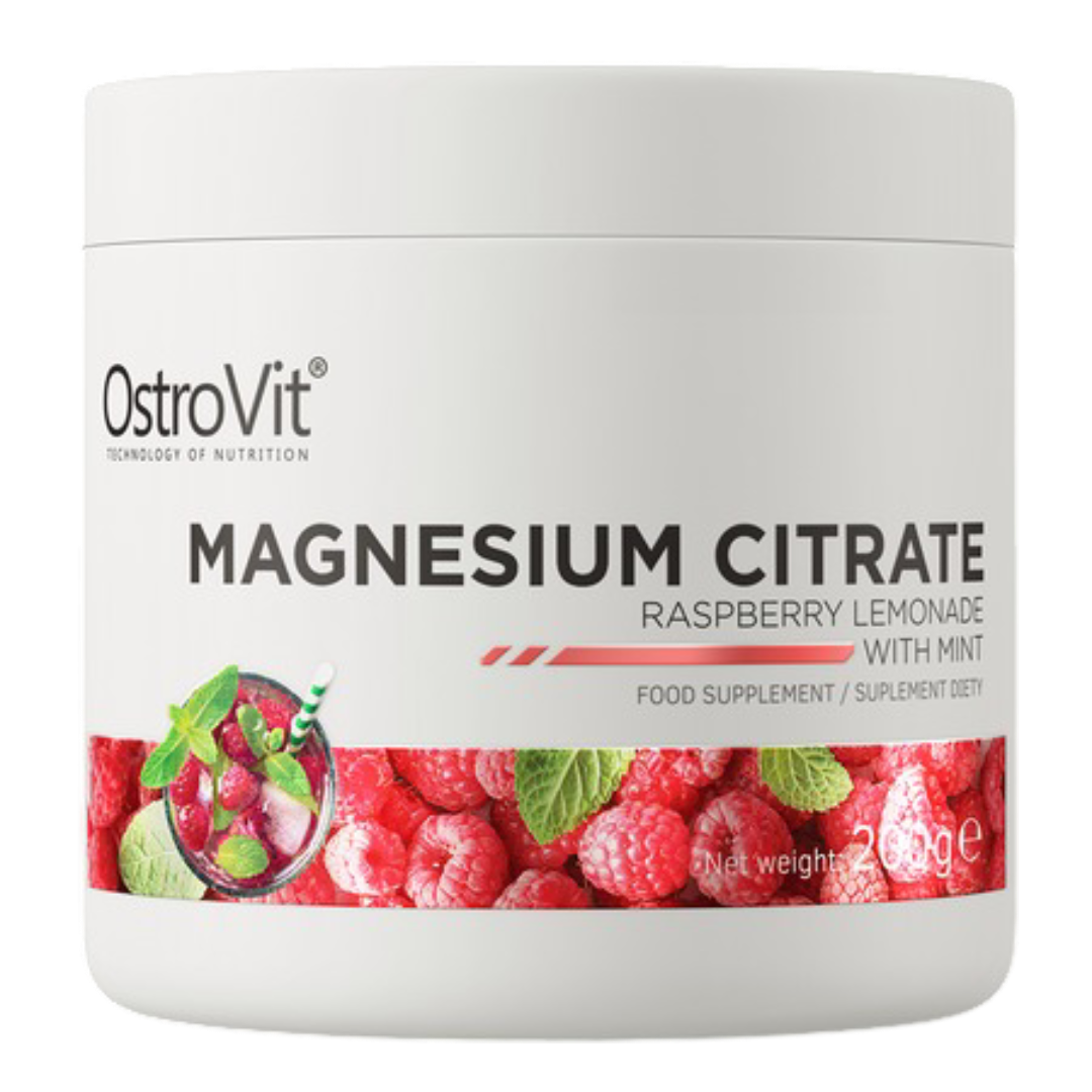 OstroVit Magnio citratas 200 g – aviečių ir mėtų