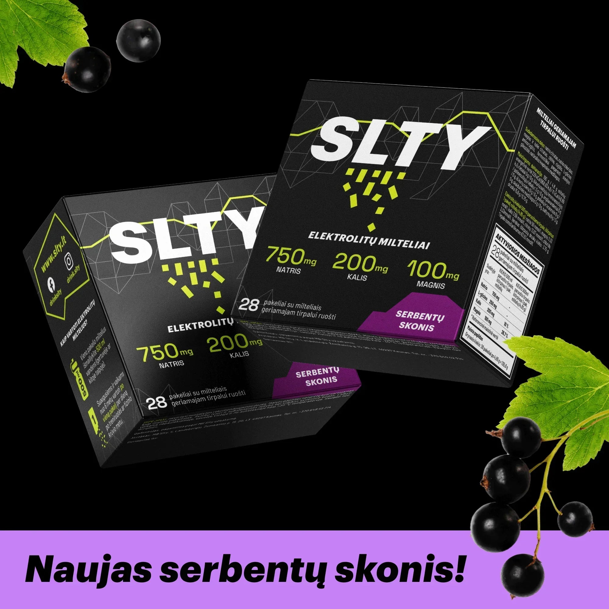 Citrinų skonio Elektrolitų milteliai SLTY 28 pak. - SUPLEMENTE